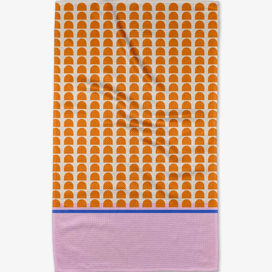 microfiber tea towel - pink illusion by geometry house