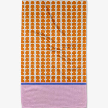 microfiber tea towel - pink illusion by geometry house