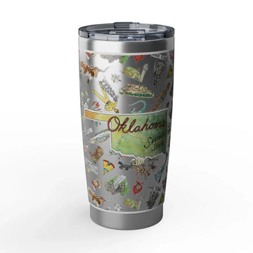 tumbler - oklahoma watercolor - 20oz by wet-it!