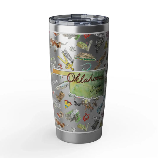 tumbler - oklahoma watercolor - 20oz by wet-it!