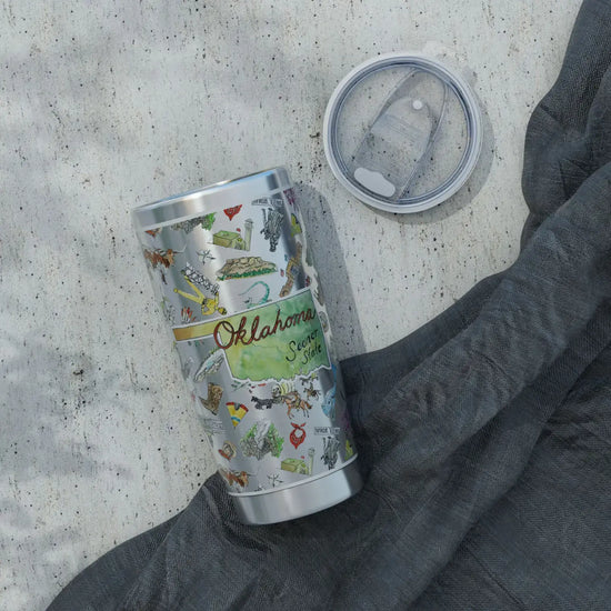 tumbler - oklahoma watercolor - 20oz by wet-it!