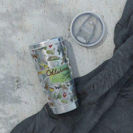 tumbler - oklahoma watercolor - 20oz by wet-it!