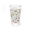 pint glass - oklahoma watercolor - 16oz by wet-it!