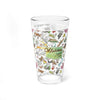 pint glass - oklahoma watercolor - 16oz by wet-it!