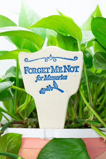 plant marker - "lore" - forgetmenot for memories by amaranth stoneware