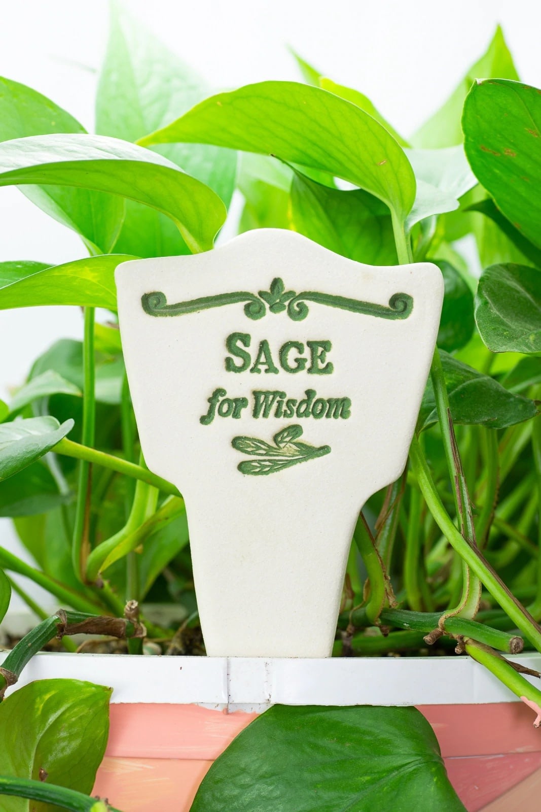 plant marker - "lore" - sage for wisdom by amaranth stoneware