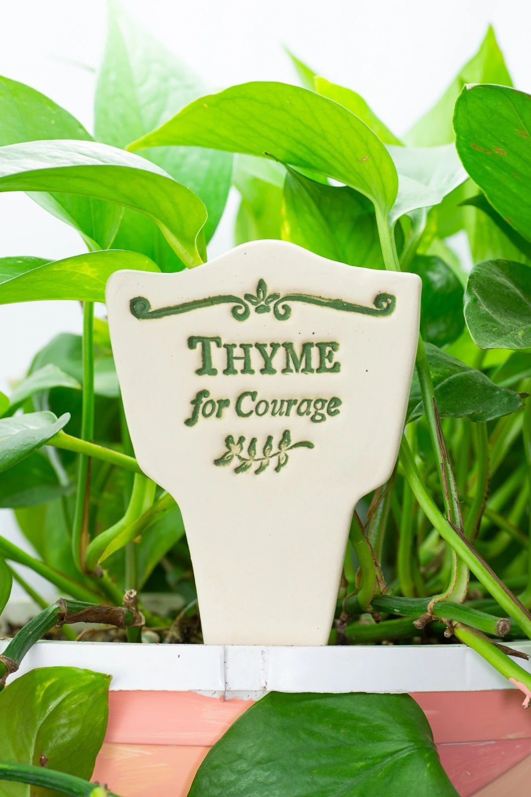 plant marker - "lore" - thyme for courage by amaranth stoneware