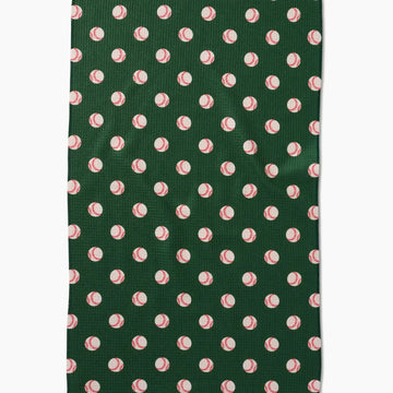 tea towel - microfiber - play ball baseball by geometry house