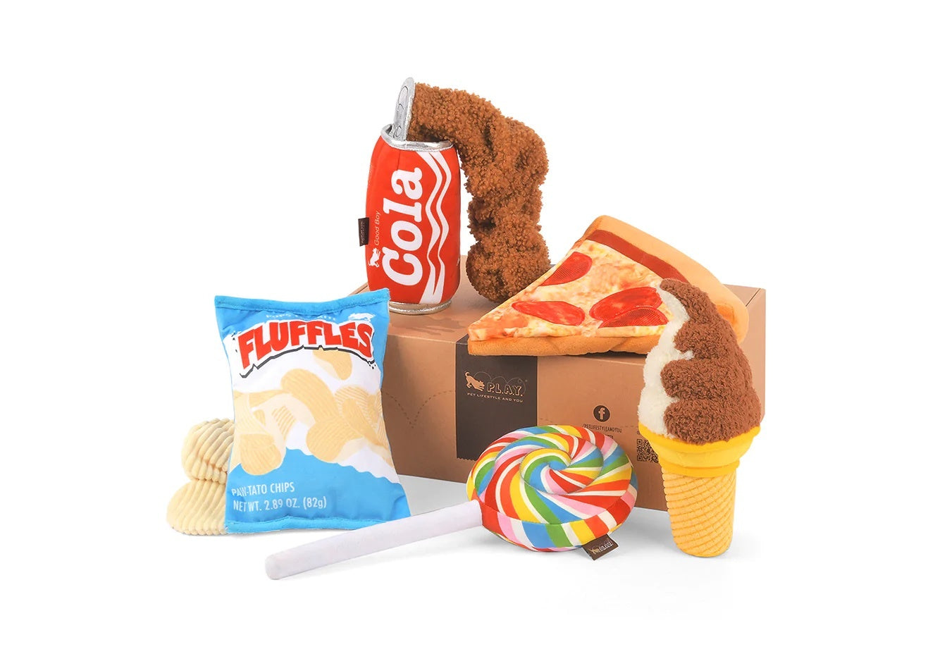 dog plush toy - snack attack by p.l.a.y.