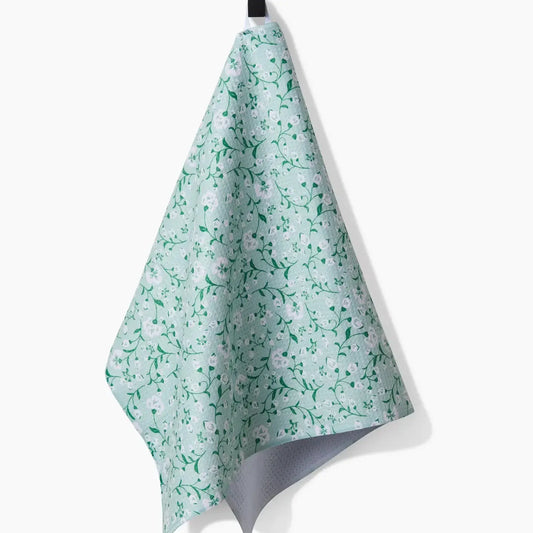 tea towel - microfiber - plumbago bloom by geometry house