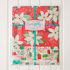 wrapping paper - 2-sided eco - poinsettia/painterly by wrappily eco gift wrap co.
