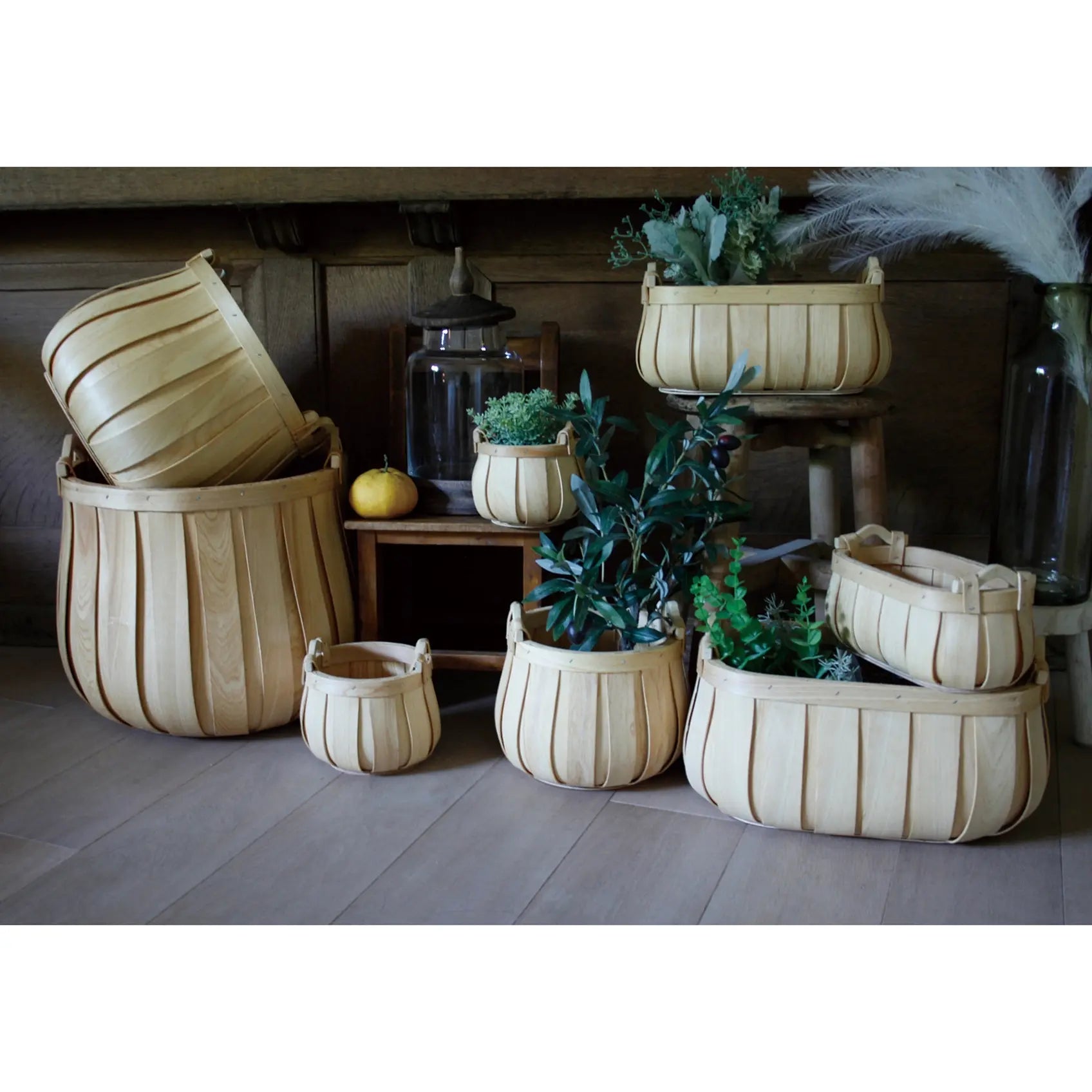 basket - "poire" cedar - round by time concept inc.
