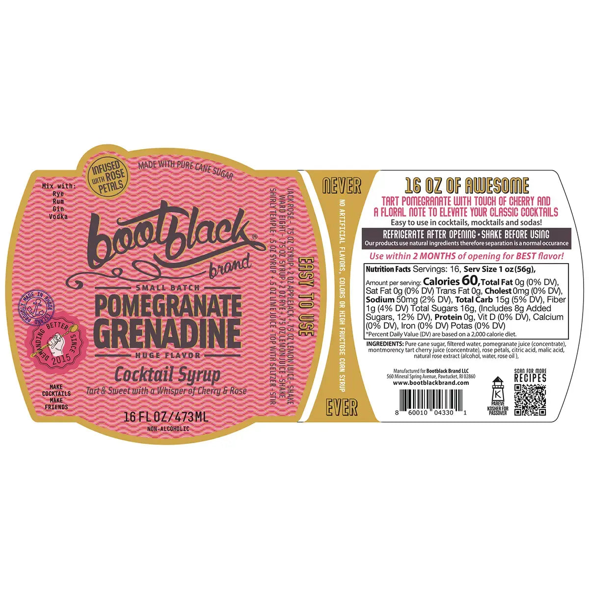 cocktail syrup by bootblack brand