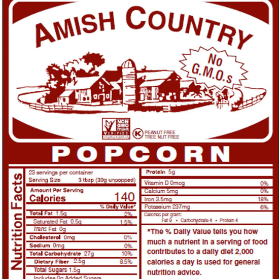 snack - popcorn kernels - 4oz by amish country popcorn