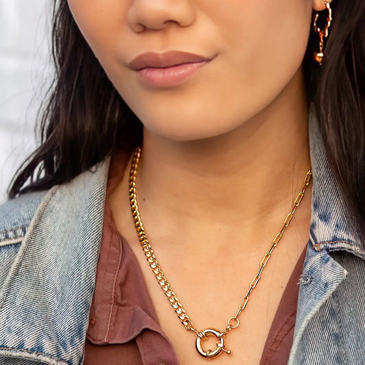 necklace - portside ring chain - 24kgp by peter and june