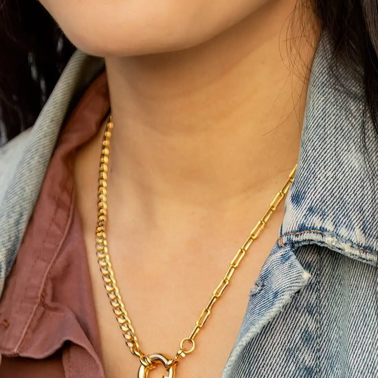 necklace - portside ring chain - 24kgp by peter and june