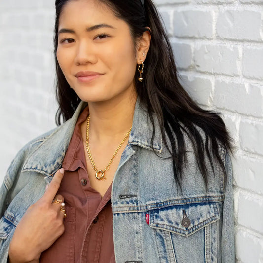 necklace - portside ring chain - 24kgp by peter and june