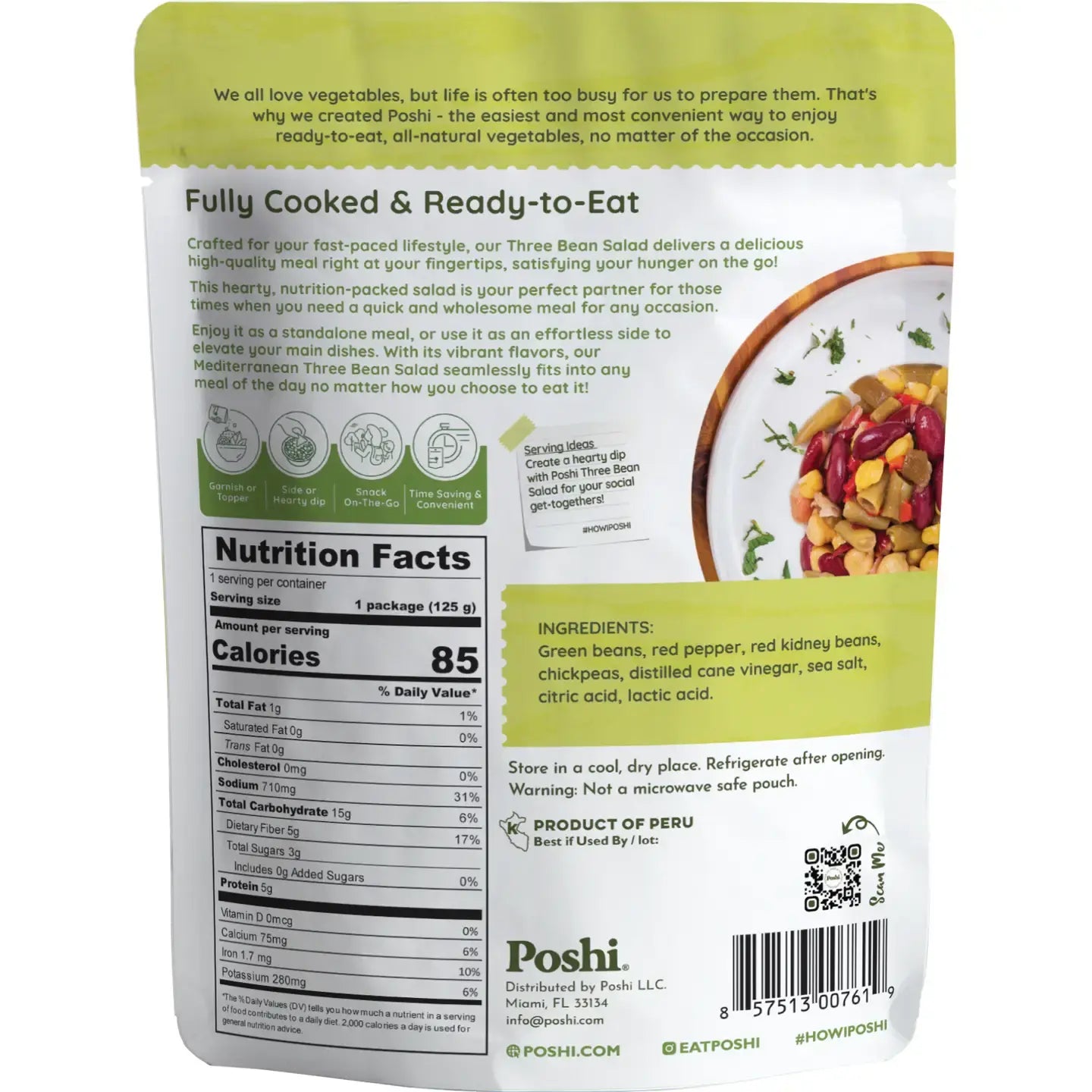 snack - veggie pack (large) by poshi (fresh packed veggies)