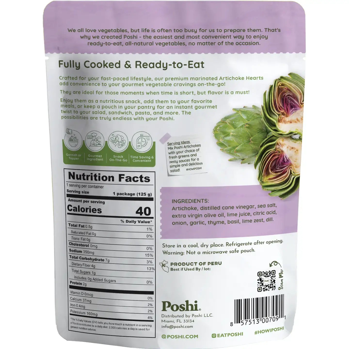 snack - veggie pack (large) by poshi (fresh packed veggies)