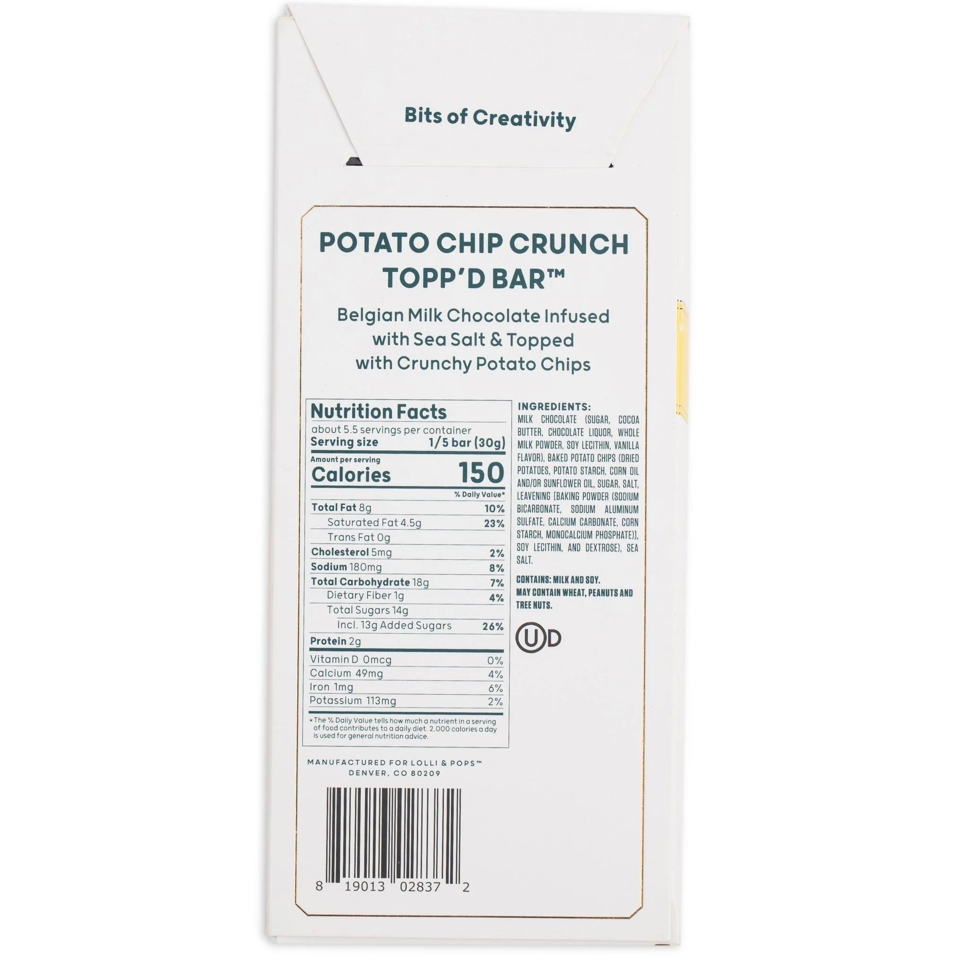candy - topp'd™ chocolate bar - lolli & pops by lolli & pops