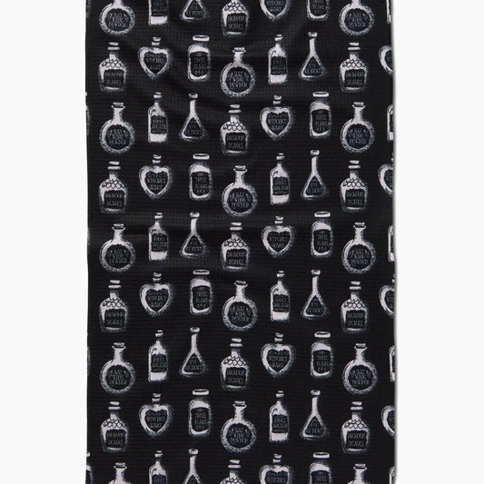 tea towel - microfiber halloween - potion commotion by geometry house