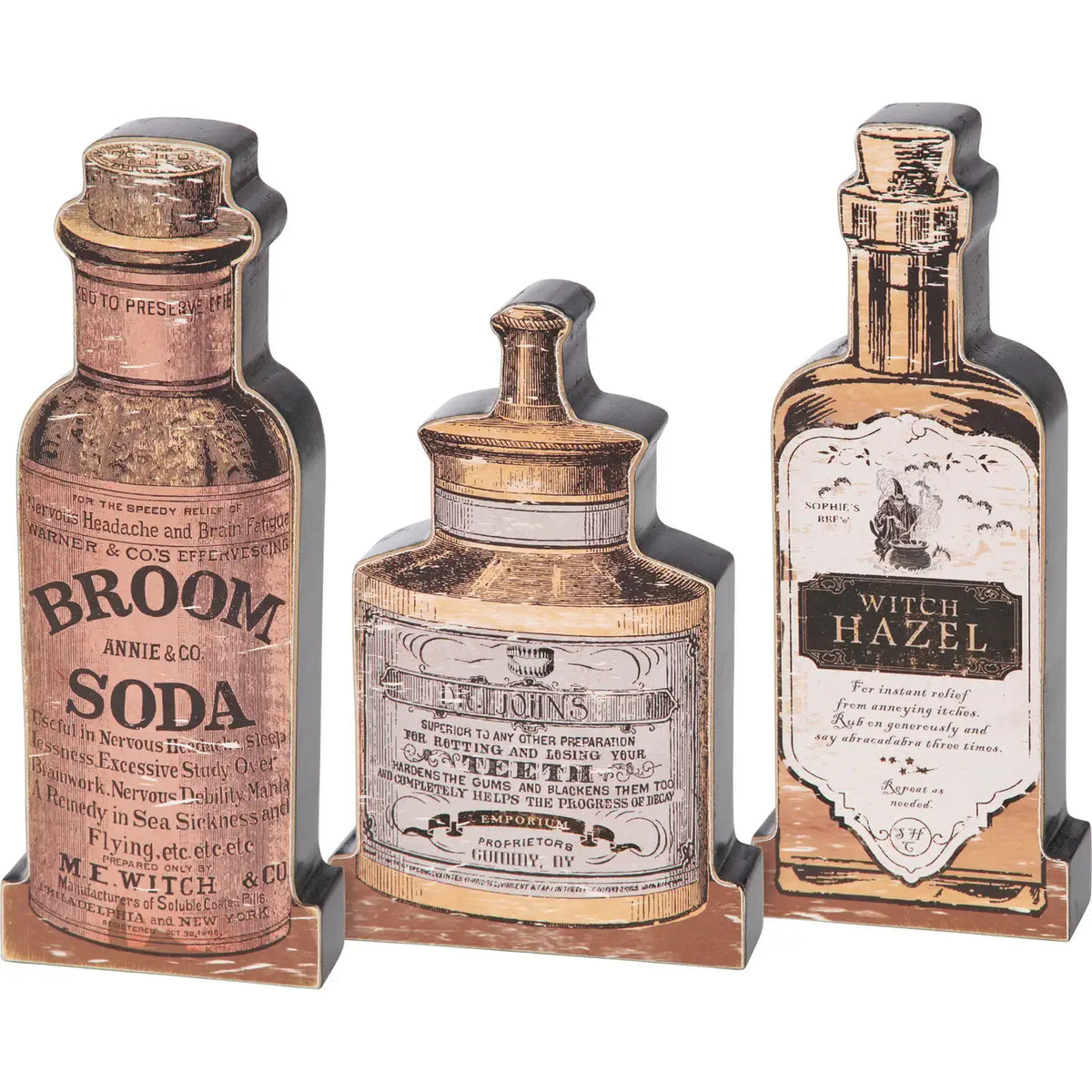 decor - wooden sitter - potions by primitives by kathy