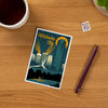 postcard - oklahoma city retro skyline by lantern press
