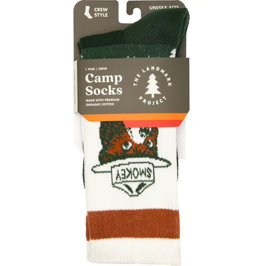 socks - organic cotton - prevent wildfires - smokey bear - small/medium unisex by the landmark project