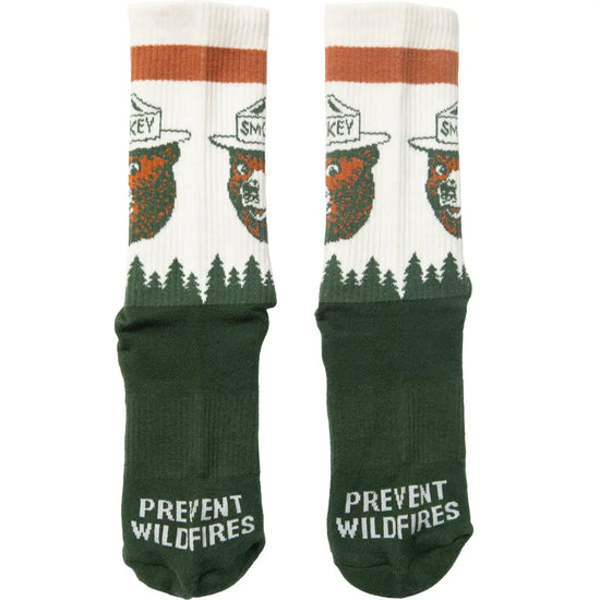 socks - organic cotton - prevent wildfires - smokey bear - small/medium unisex by the landmark project
