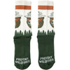 socks - organic cotton - prevent wildfires - smokey bear - small/medium unisex by the landmark project