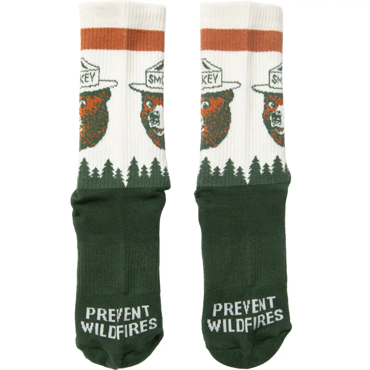 socks - organic cotton - prevent wildfires - smokey bear - small/medium unisex by the landmark project