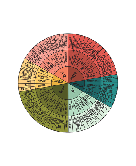 art print - plenty feelings wheel - matte colors by catprint