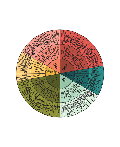 art print - plenty feelings wheel - matte colors by catprint