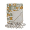 throw blanket - flowers + braided poms by creative co-op