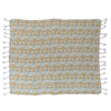 throw blanket - flowers + braided poms by creative co-op