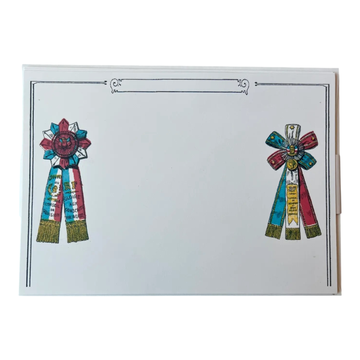 notecards - box set of 8 - prize ribbon by parcel