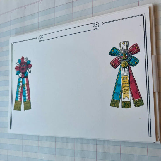 notecards - box set of 8 - prize ribbon by parcel