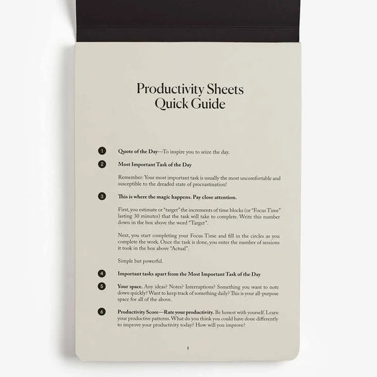 notepad - productivity sheets by intelligent change