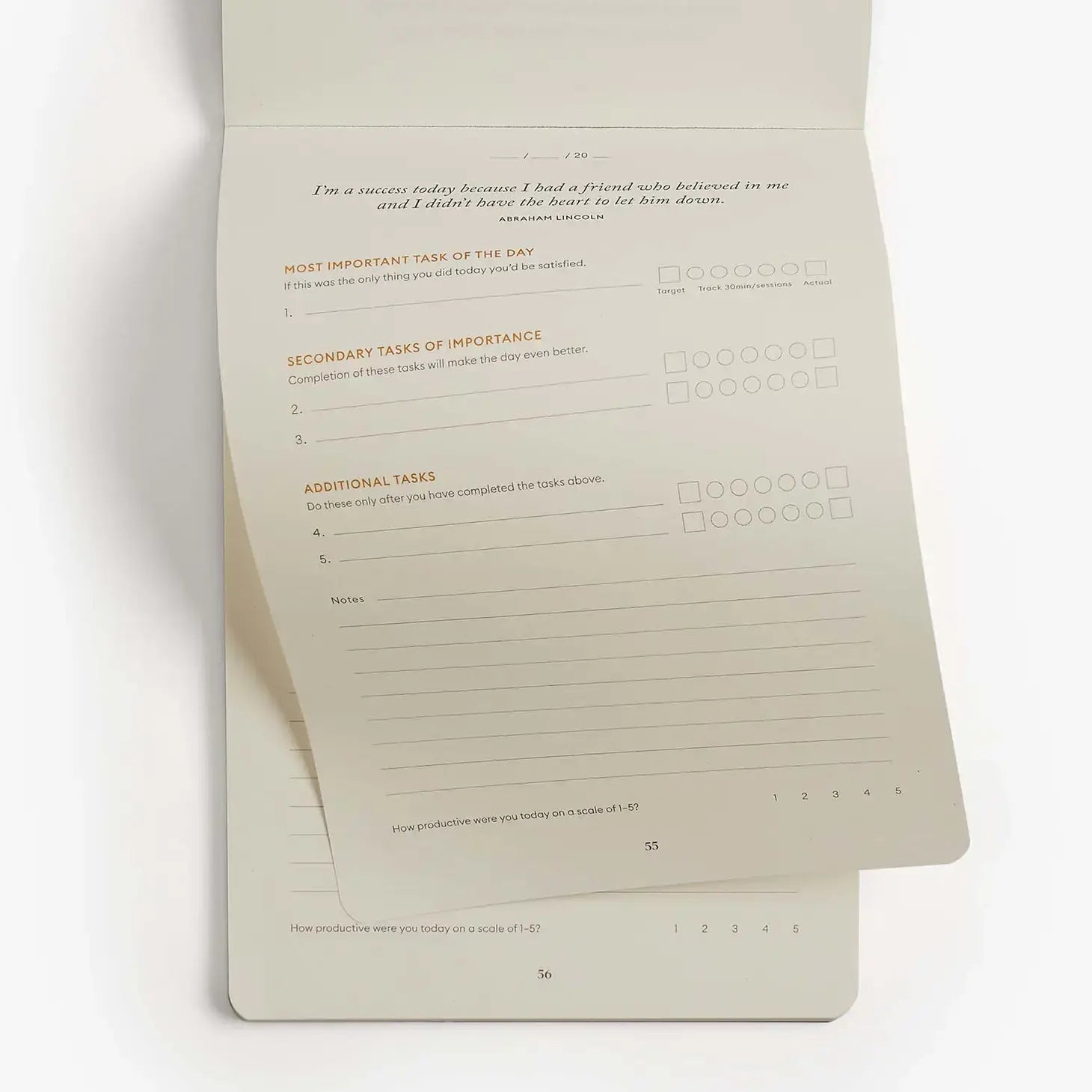 notepad - productivity sheets by intelligent change