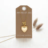 necklace - puffed heart - 20" toggle chain - 14kgp by amano studio