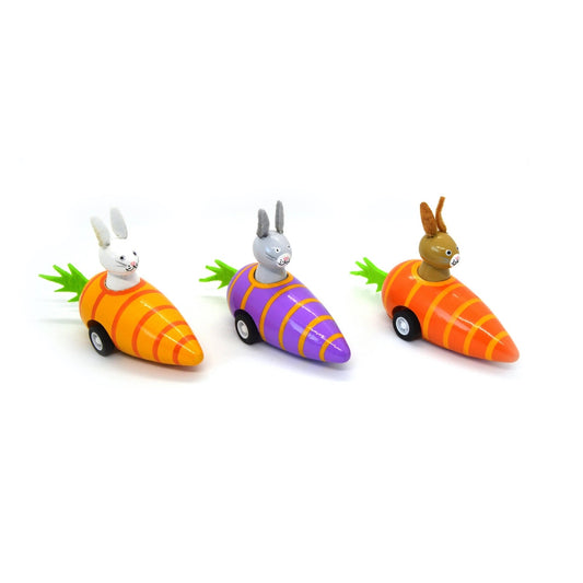 toy - pull-back racer - bunny carrot by jack rabbit creations