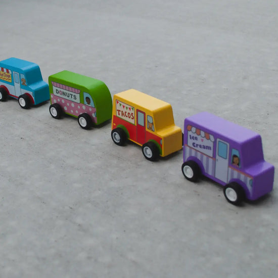toy - pull back - food truck by jack rabbit creations