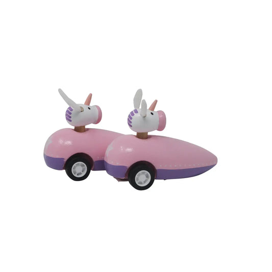 toy - pull back racer - unicorn by jack rabbit creations