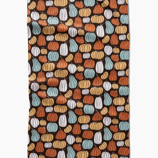 tea towel - microfiber autumn - pumpkin patch parade by geometry house