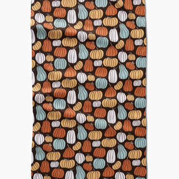 tea towel - microfiber autumn - pumpkin patch parade by geometry house