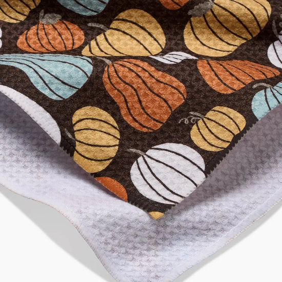 tea towel - microfiber autumn - pumpkin patch parade by geometry house