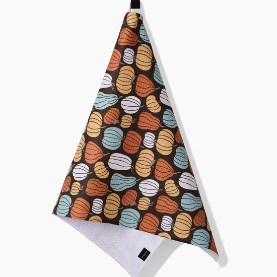 tea towel - microfiber autumn - pumpkin patch parade by geometry house