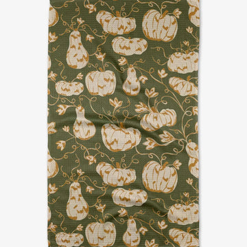 tea towel - microfiber autumn - pumpkin trail by geometry house