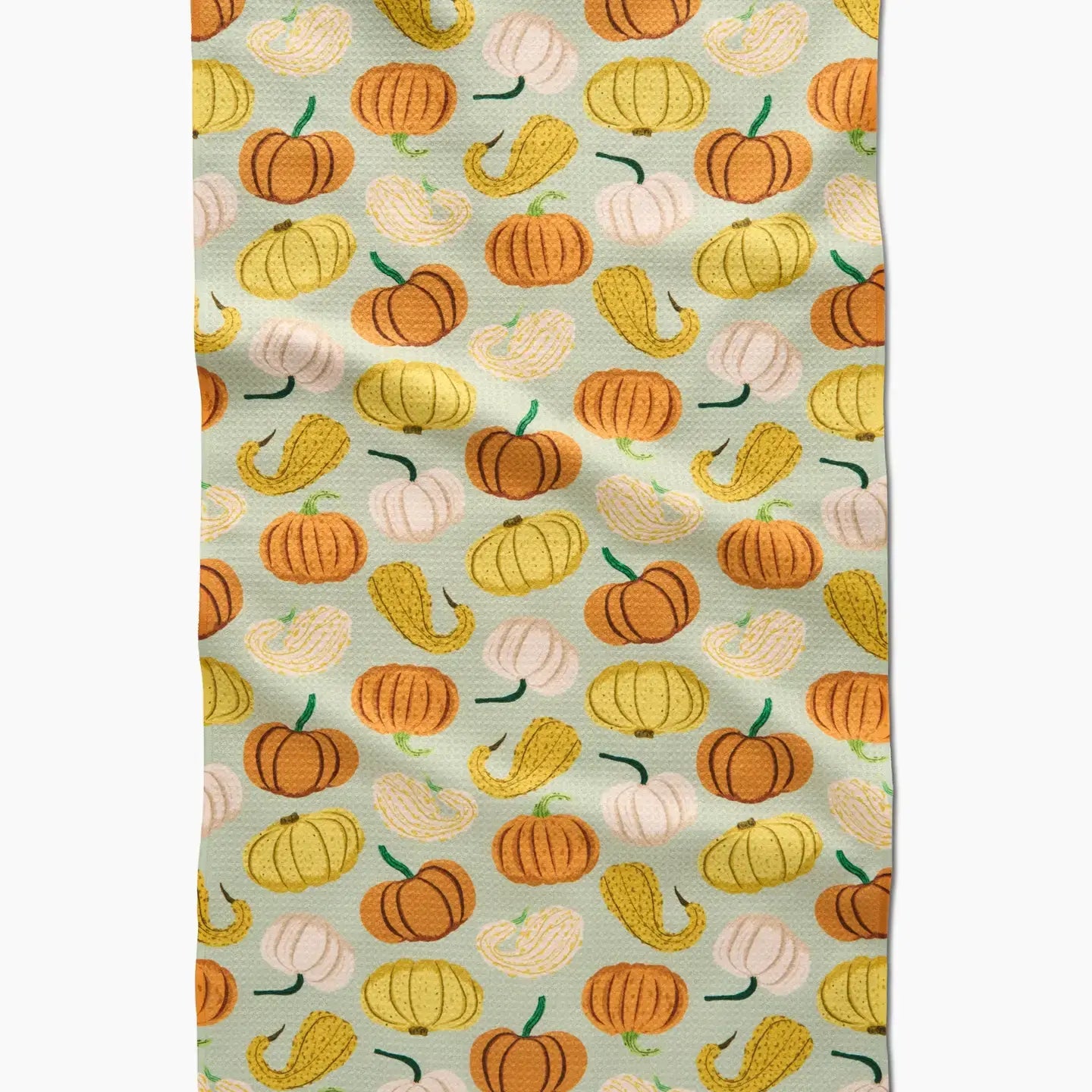 tea towel - microfiber autumn - pumpkins & gourds by geometry house