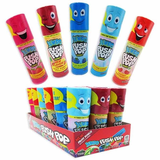 candy - push pops jumbo - assorted by redstone foods inc